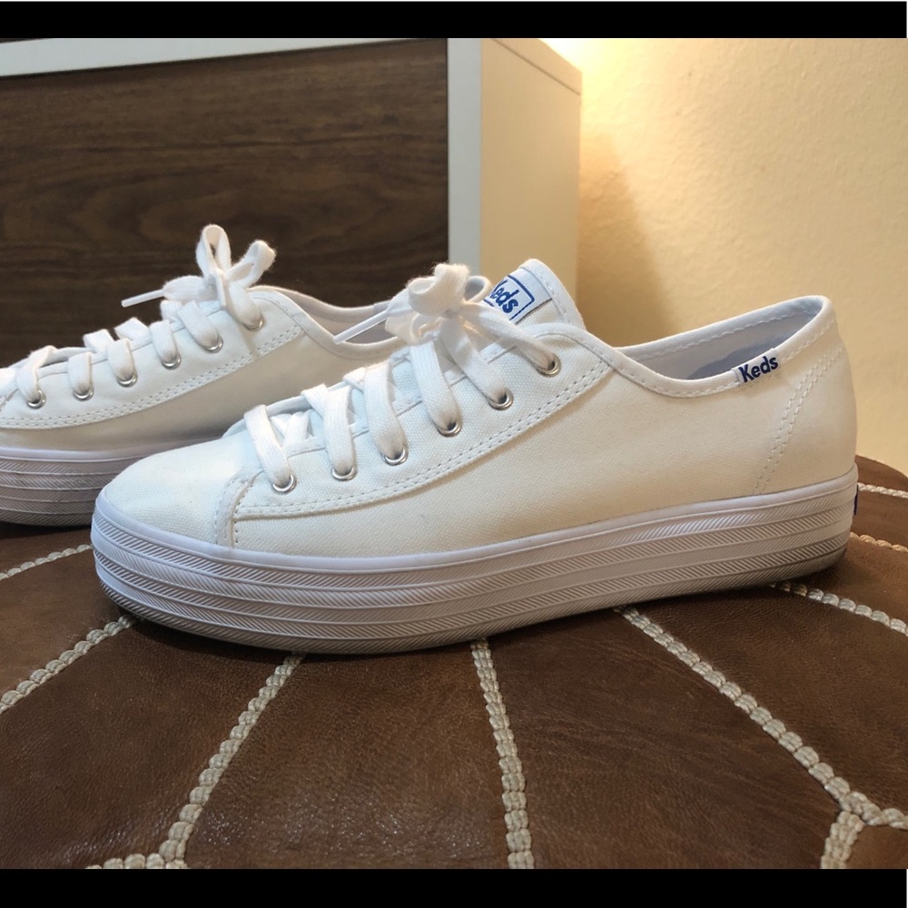 Keds Platform canvas sneakers Triple Kick White
